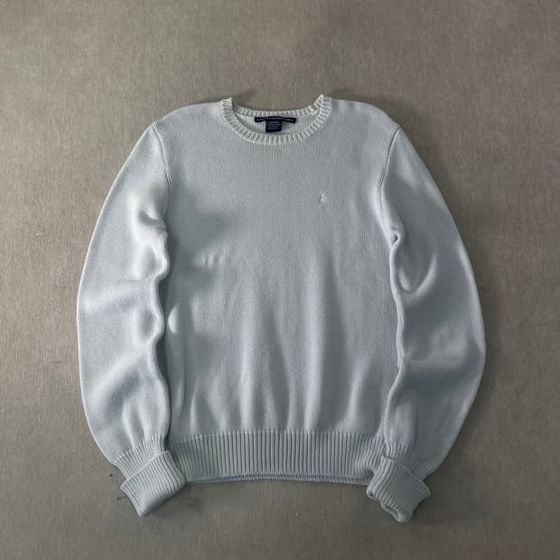 W 95 폴로랄프로렌 골프 스카이블루 코튼 니트 