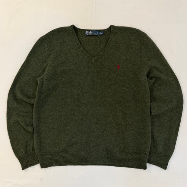 폴로 랄프로렌 딥 그린 말차맛 울 니트