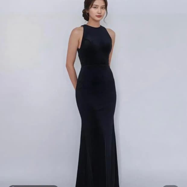 웨딩촬영 블랙드레스 블랙홀터드레스 홀터넥드레스 웨딩드레스 사운즈블랙드레스