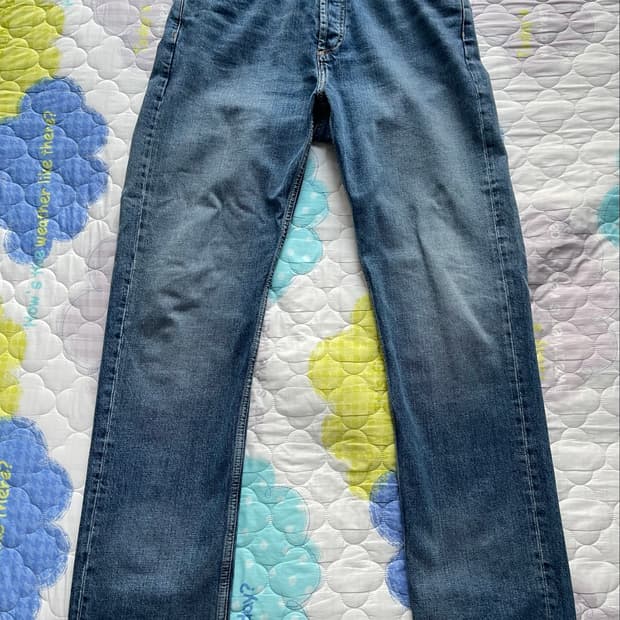 칼하트 marlow pant blue mid used wash