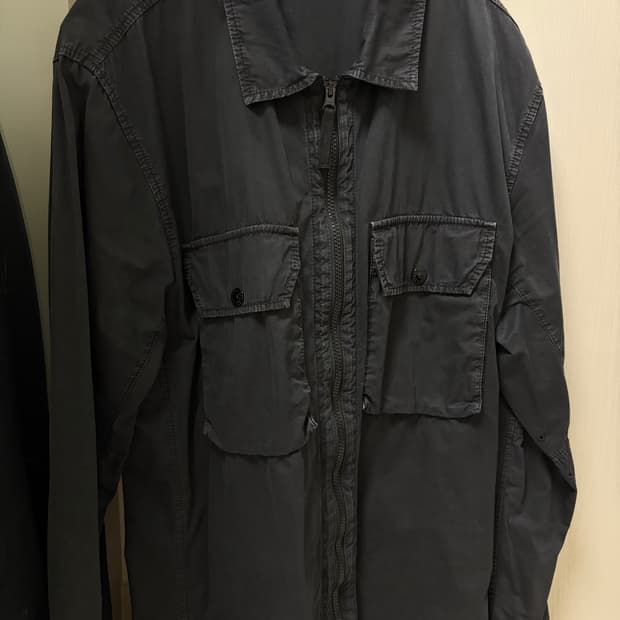 스톤아일랜드 올드이펙트 오버셔츠 21fw 블랙xl