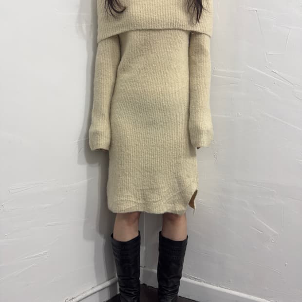 offshoulder knit onepiece