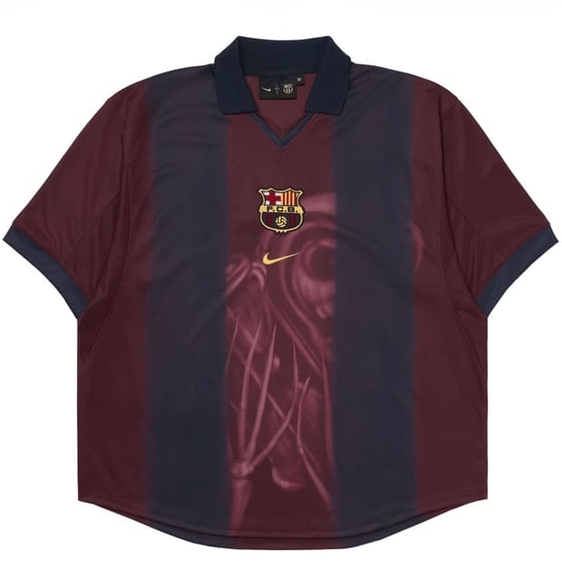 (2XL) 나이키 FC바르셀로나 트래비스 스캇 레트로 스켈레톤 저지