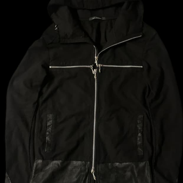 14th addiction cross zip hoodie black