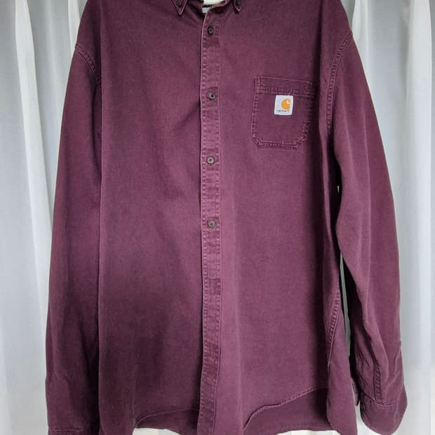 칼하트 버건디 긴팔셔츠 L