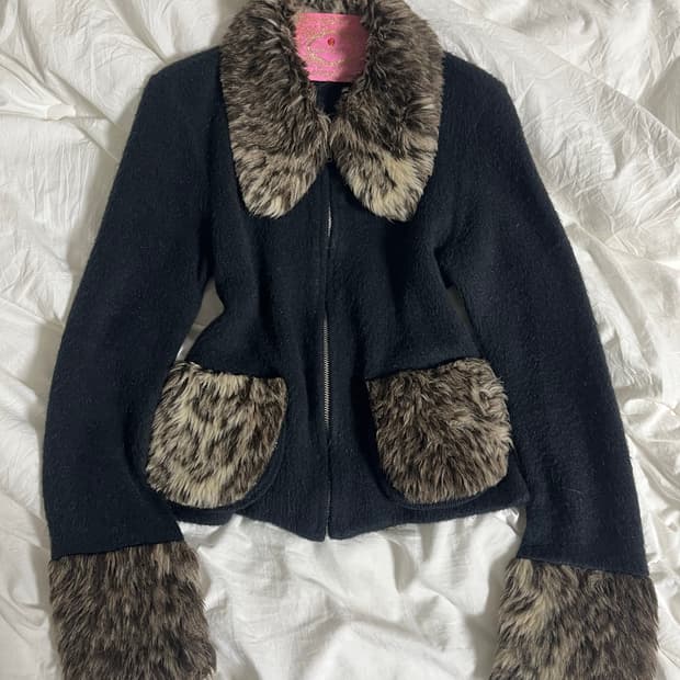 호피 퍼 자켓 오네갸루 갸루 히메갸루 