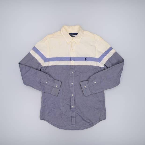 L 폴로 슬림핏 배색 셔츠 0310H1