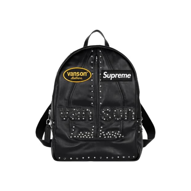 슈프림 x 밴슨 레더스 x B.B. 사이먼 백팩 블랙 Supreme