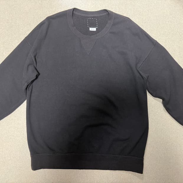 Visvim jumbo sweat 3/4 uneven dye