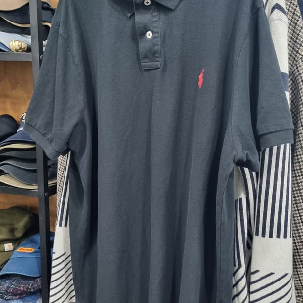 폴로 검정색 피케반팔티 110(xL) 상태10/8