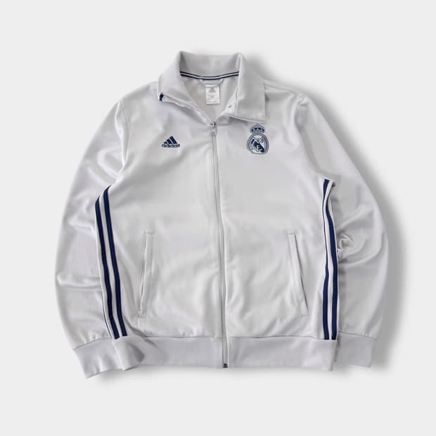 아디다스 루즈핏 레알 마드리드 화이트 트랙 져지