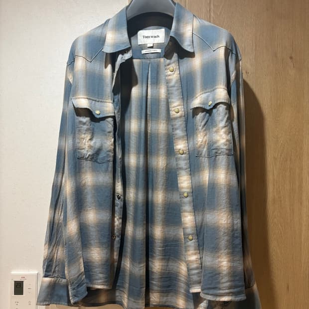 토니웩 체크 모달 셔츠 라지 팝니다