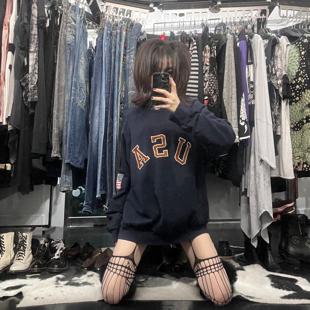 USA 프린팅 오버핏 맨투맨