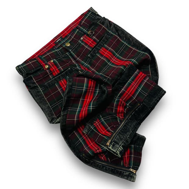 Cantwo punk Tartan Checkered Pants