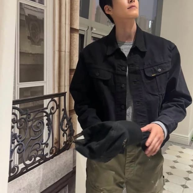 RRL LOT 271 멕시코 버전 흑청 트러커 데님 자켓 xs