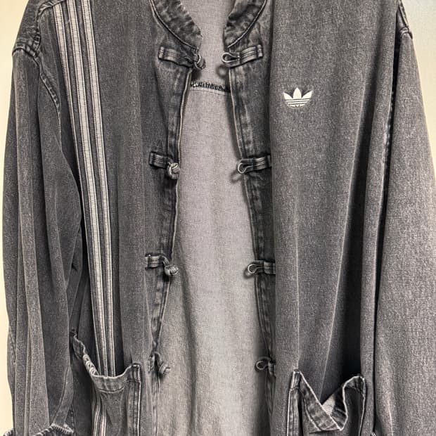 중티다스 데님 자켓 블랙 2XL