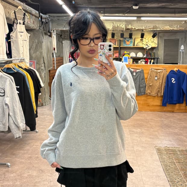 폴로 그레이 맨투맨 #csz4242