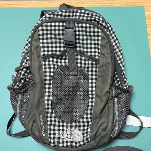 노스페이스 체크 백팩 가방 빈티지 가방