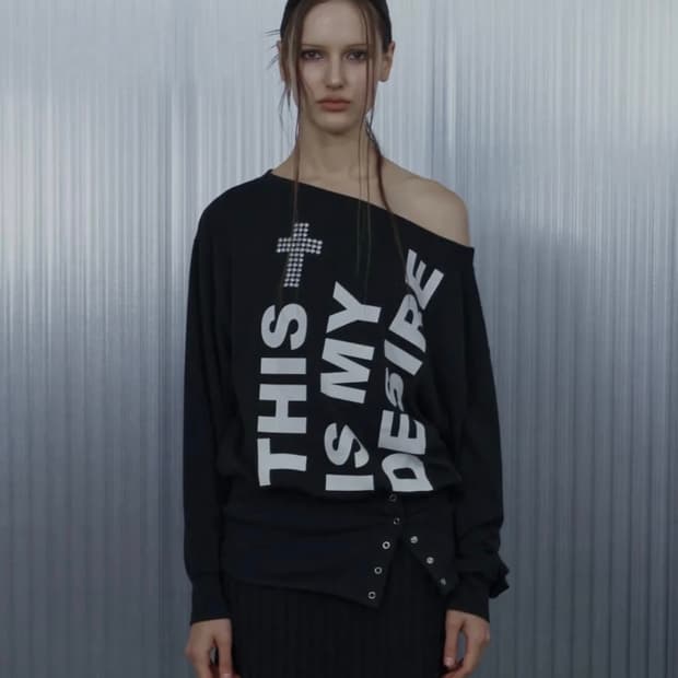 셋업이엑스이 BOLD LETTERING LOOSE TOP BLACK