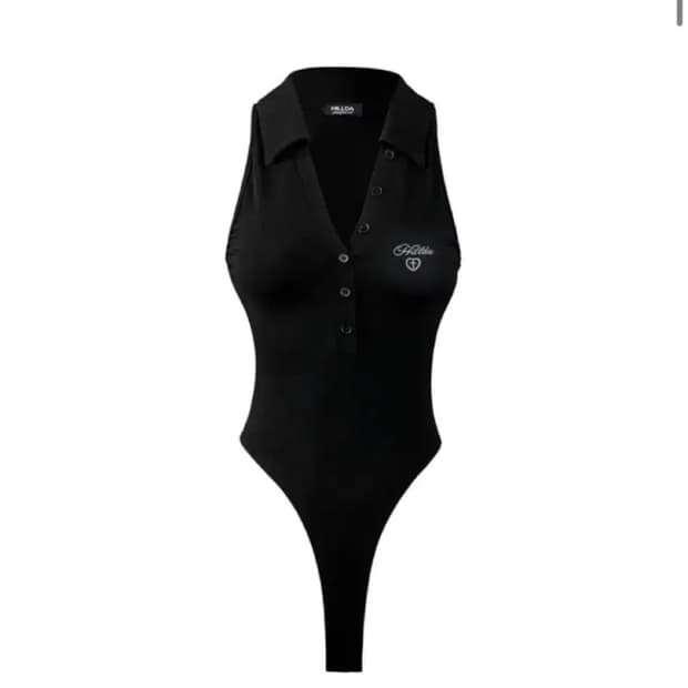 힐다 hillda emo collar body suit 이모카라바디수트