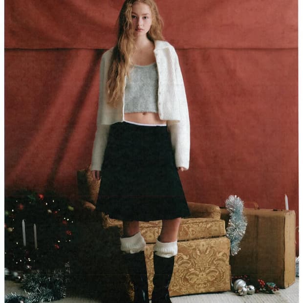 리본빛 Ribbonbit 플리츠 스커트