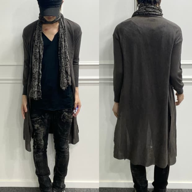 [LANVIN] Minimal Grey Long Cardigan