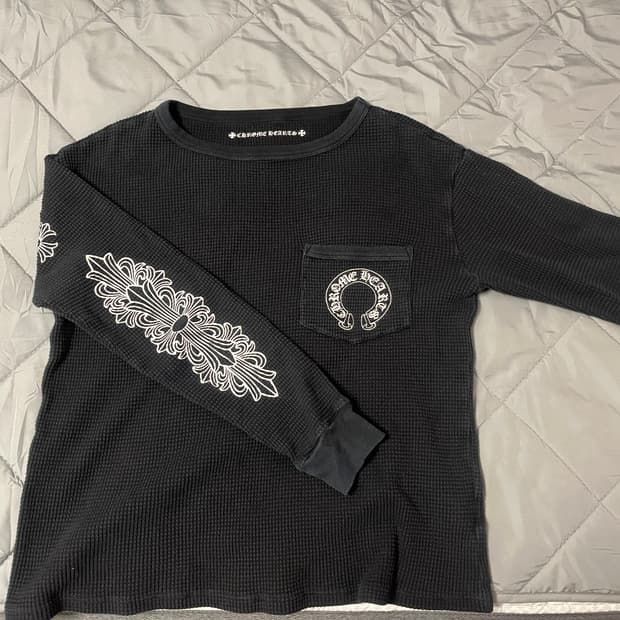 크롬하츠 홀스슈 플로랄 와플 니트 s