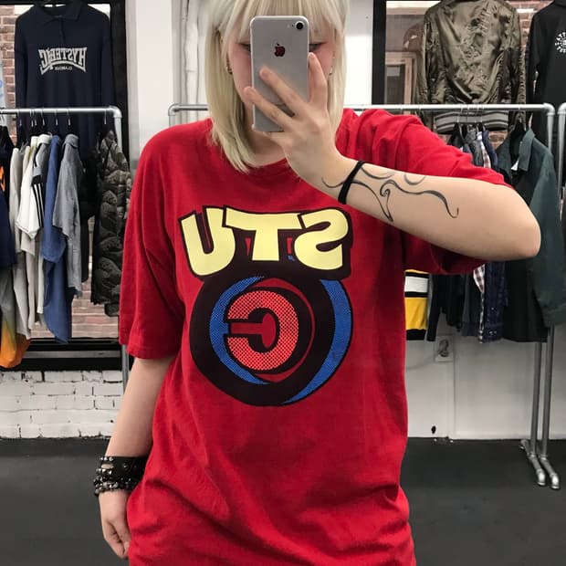 00s 스투시 올드스쿨 티셔츠