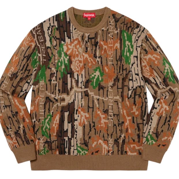 슈프림 트리바크 카모 스웨터 브라운