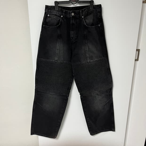 31 자라 흑청 바이커 팬츠