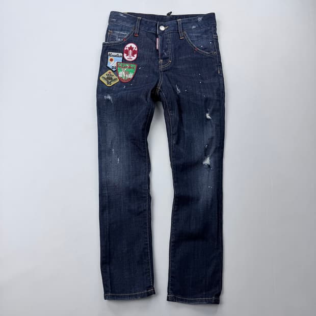 (36)디스퀘어드2 쿨 걸 크롭 멀티패치 데님