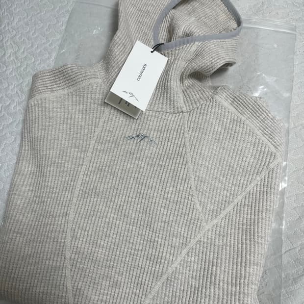 콜드웜 와플 워머 후드 크림 L