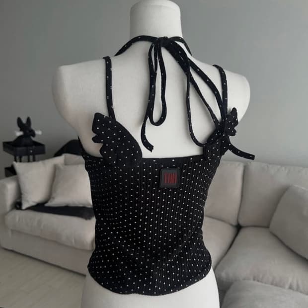 Toh bheart sleeveless (도트 블랙) 나시