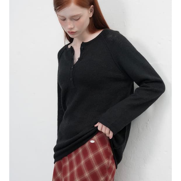 제너럴아이디어 울 시스루 티