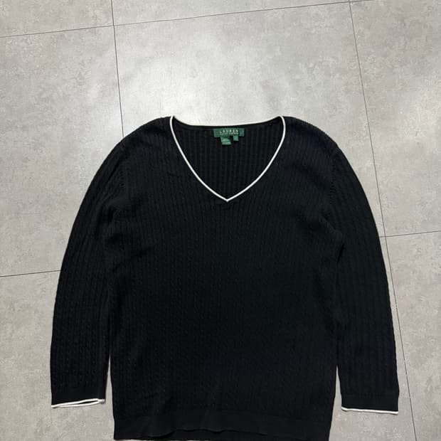 랄프로렌 폴로 그린라벨 케이블 빈티지 코튼 니트 44 size  