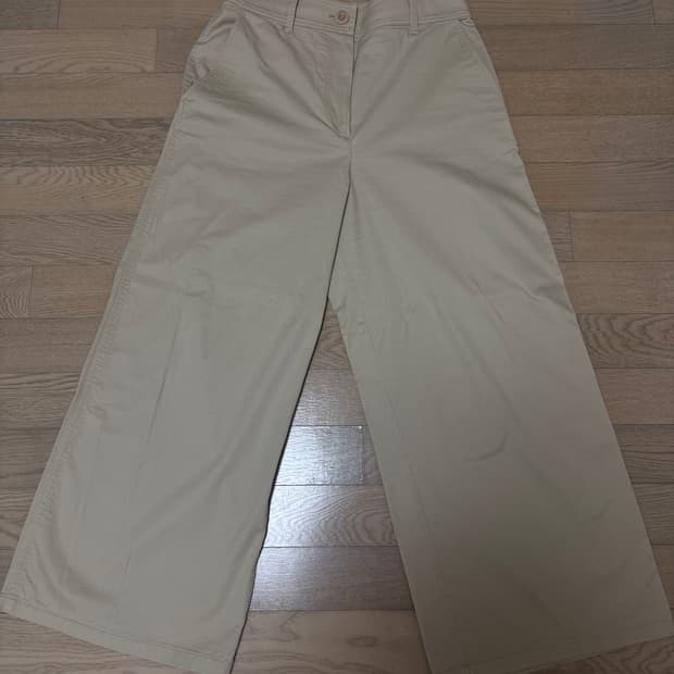 코스 베이지 코튼 팬츠