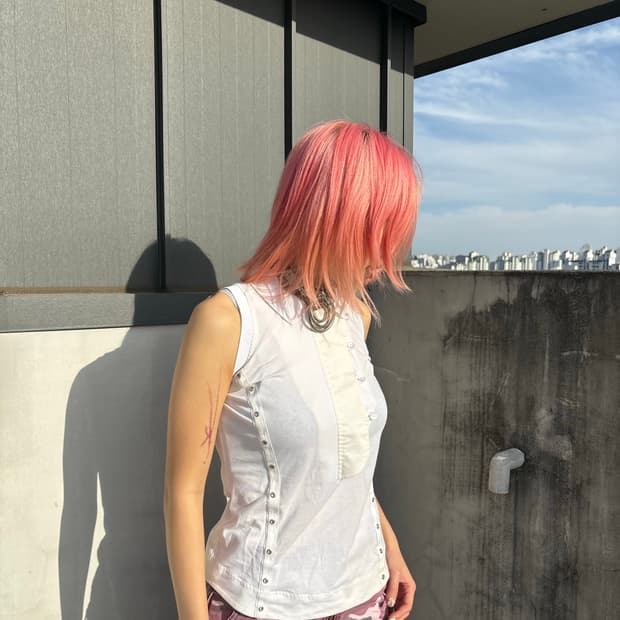 (Rare!)stella mccartney adidas 버튼 카라 탑