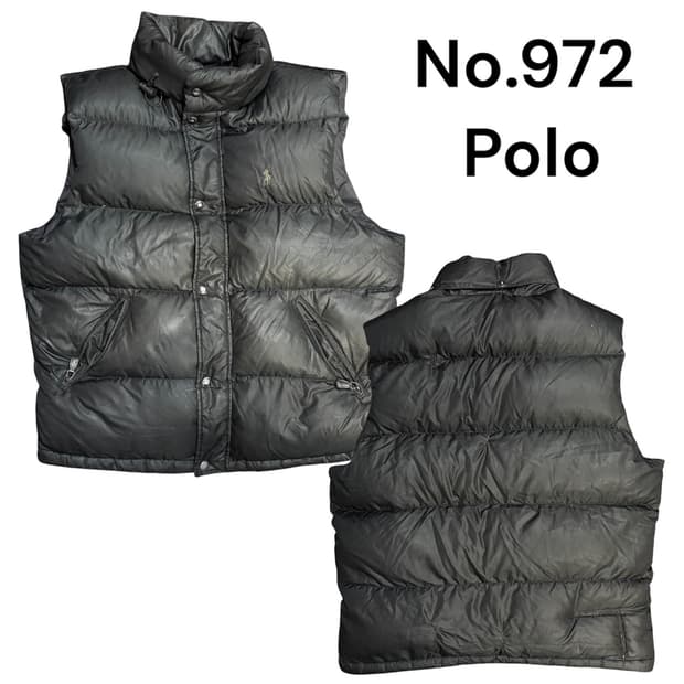 90s 폴로 랄프로렌 블랙 덕다운 패딩조끼 베스트