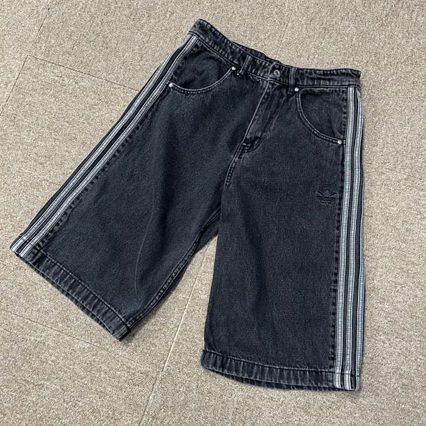  아디다스 데님 버뮤다 팬츠