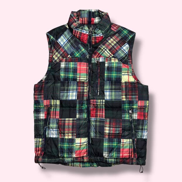 Polo Ralph Lauren 패치워크 패딩 조끼 베스트