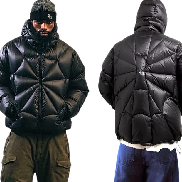 FETCH 25FW 스파이더웹 🕸️ 무늬 방수 구스다운 푸퍼패딩  블랙