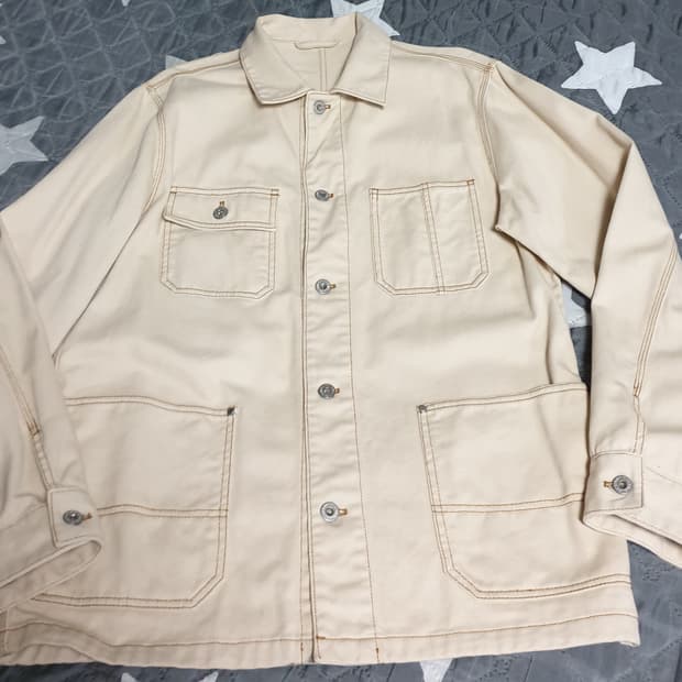 스파오 빈티지 아웃포켓 필드 자켓 베이지 (L)
