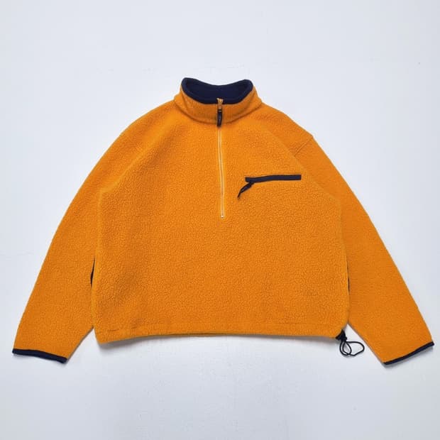 90S 빈티지 LL BEAN 하프집 후리스 - XL 