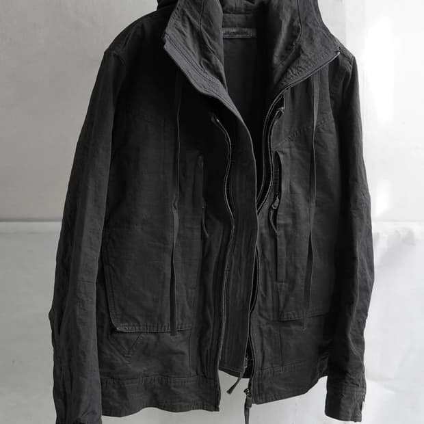 블랙멀 더블 프론트 후드 파카 잉크 L 라지