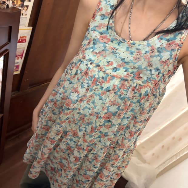 jpn vintage floral sleeve one-piece