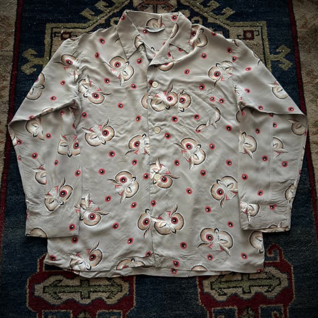 50s USA Wilson Brothers Owl eyeballs 셔츠