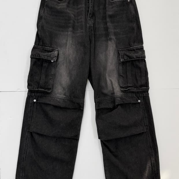 트릴리온 워싱 블랙데님 팬츠