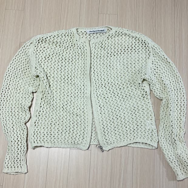 오픈와이와이 그물망 가디건