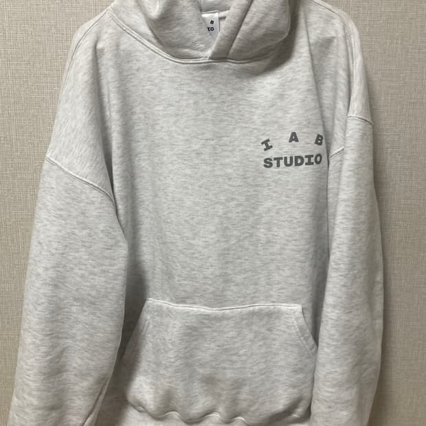 아이앱 스튜디오 라이트 그레이 후드티(XL)