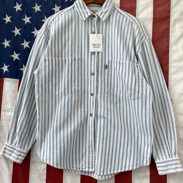 리바이스 스트라이프 셔츠 S